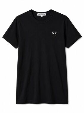 Comme des Garçons PLAY Black Heart-Eye Embroidered Patch T Shirt size M